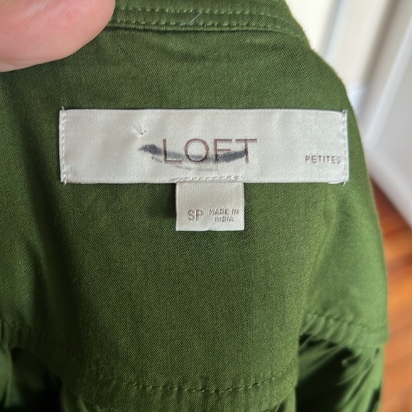 LOFT Green Tiered Bishop Sleeve V-Neck Sundress - Picture 10 of 11